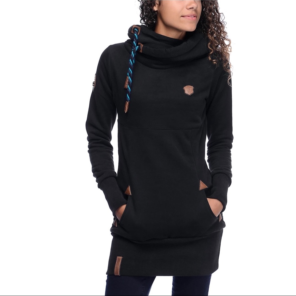 Naketano Long Cowl Neck Hoodie | Size M